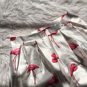 Flamingo Printed Midi Skirt